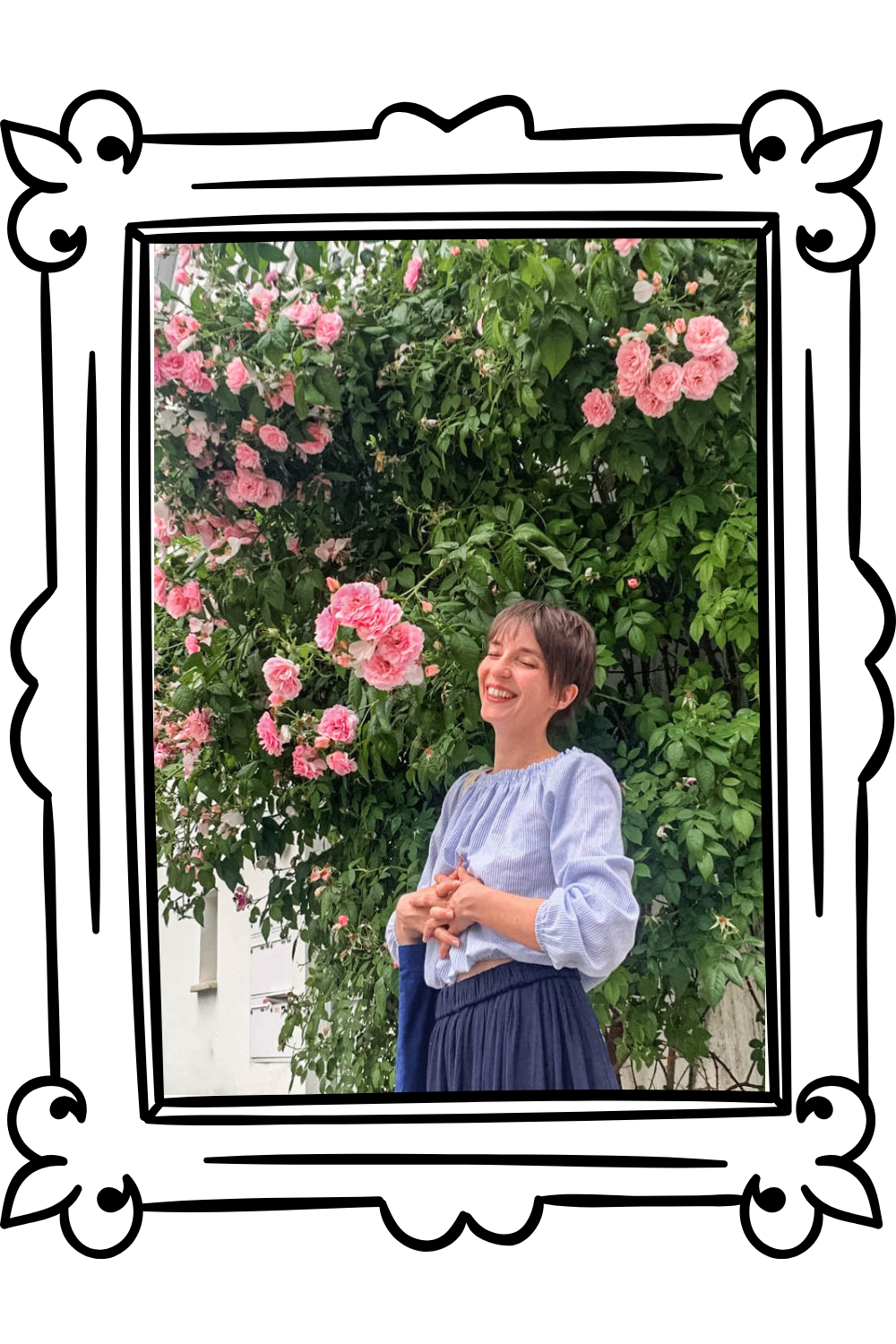 Portrait Rosen mit Rahmen